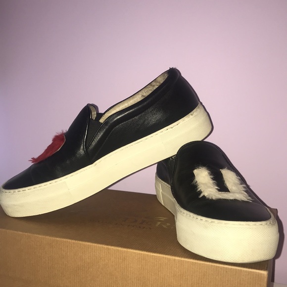 Joshua Sanders “Luv U” Leather Slip-On Sneakers - Picture 10 of 13